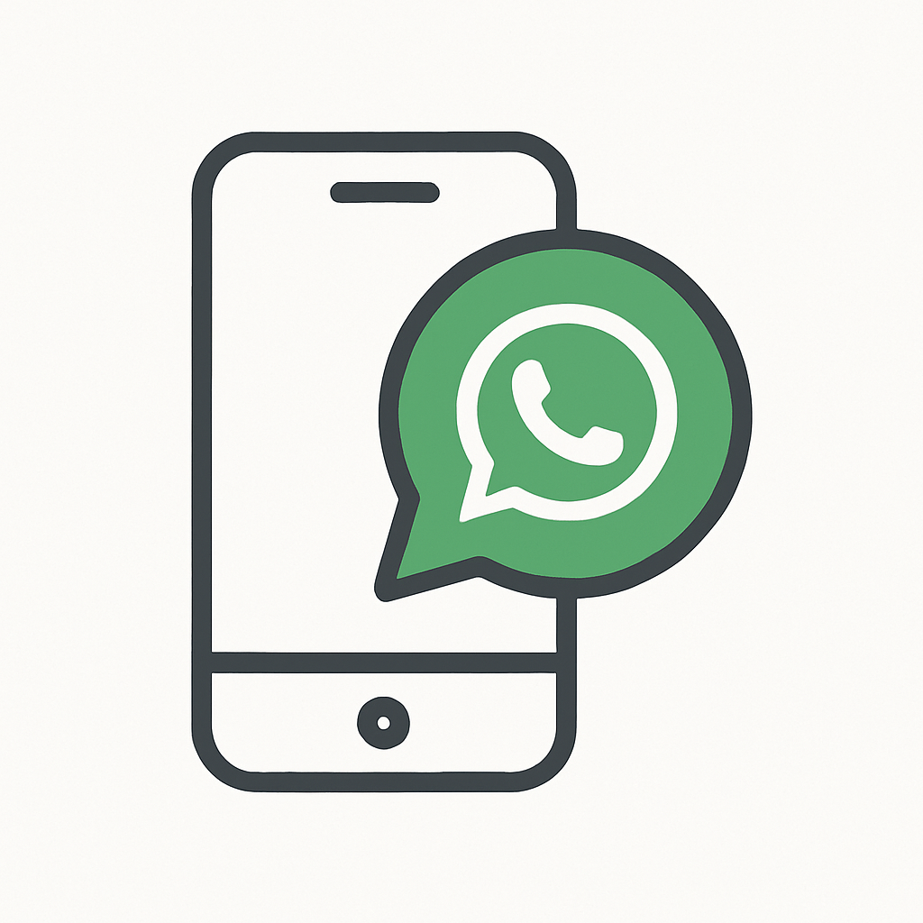 Imagem de um celular com um ícone de whatsapp para contato com advocacia especializada em direitos das pessoas com deficiência